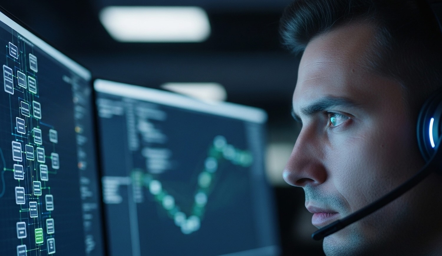 SOC analyst monitoring Microsoft Sentinel threat detection dashboard around the clock